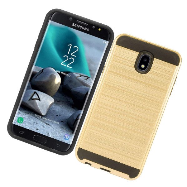 Wholesale Samsung Galaxy J7 2018 / Refine / SM-J737 (AT&T) / Aero / Aura / Crown / Top / Eon / Star Armor Hybrid Case (Gold)